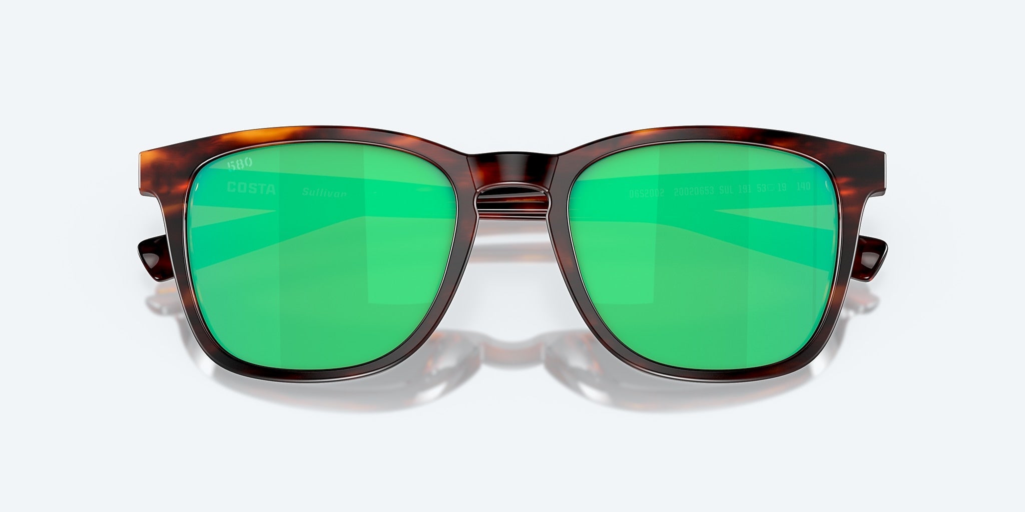 Costa Sullivan Green Mirror Polarized Glass (580G) Sunglasses