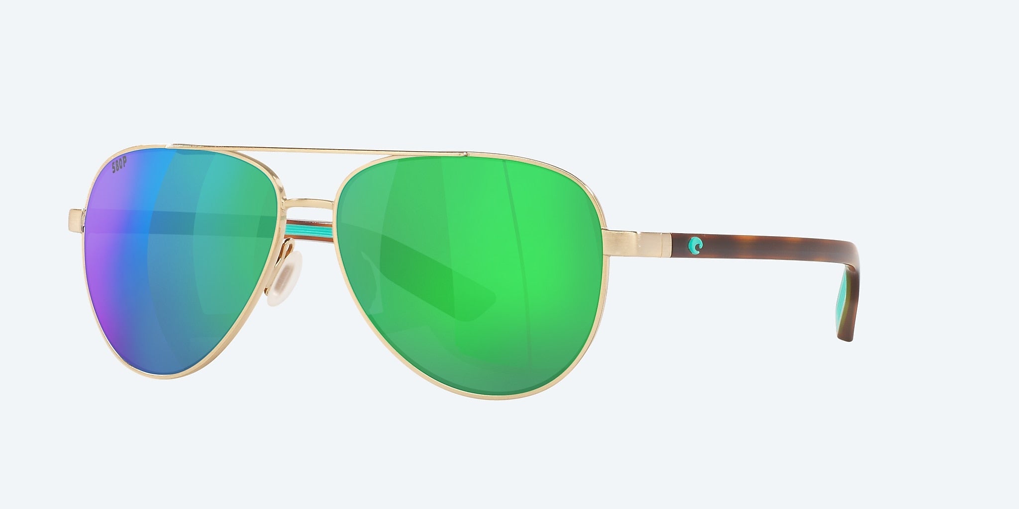 Costa Peli Green Mirror Polarized Polycarbonate (580P) Sunglasses