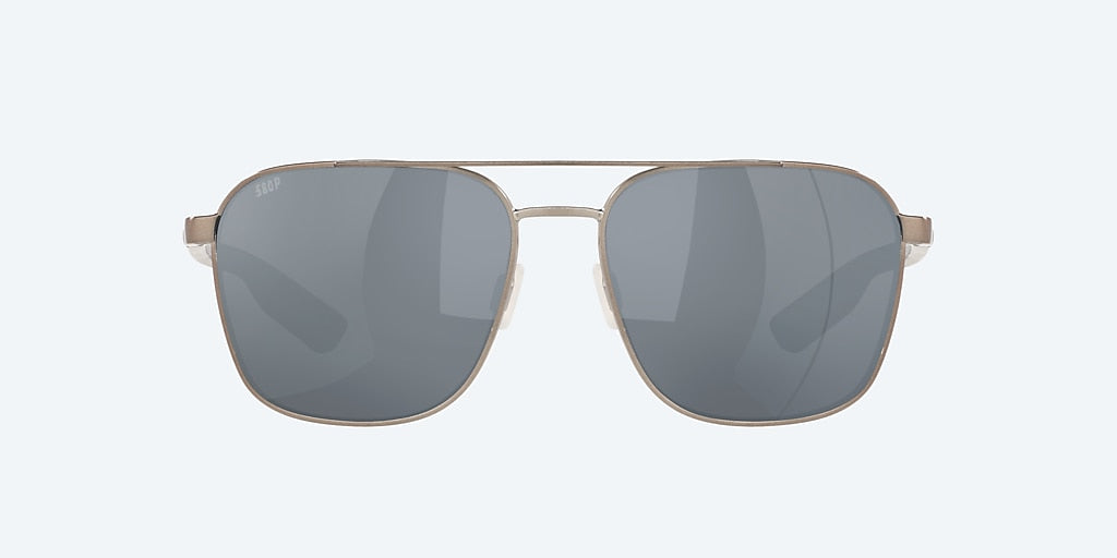 Costa Wader Gray Silver Polarized Polycarbonate (580P) Sunglasses