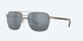 Costa Wader Gray Silver Polarized Polycarbonate (580P) Sunglasses