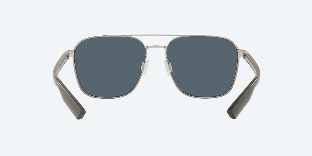 Costa Wader Gray Silver Polarized Polycarbonate (580P) Sunglasses