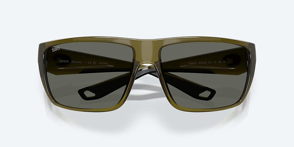 Costa Fly Line Gray Polarized Glass (580G) Sunglasses