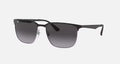 Ray-Ban 3569 Sunglasses: Polished Black On Silver/Grey Gradient