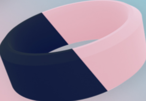 Wedding ring women silicone durable cute pretty two tone duo  Edit alt text