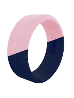 Wedding ring women silicone durable cute pretty two tone duo