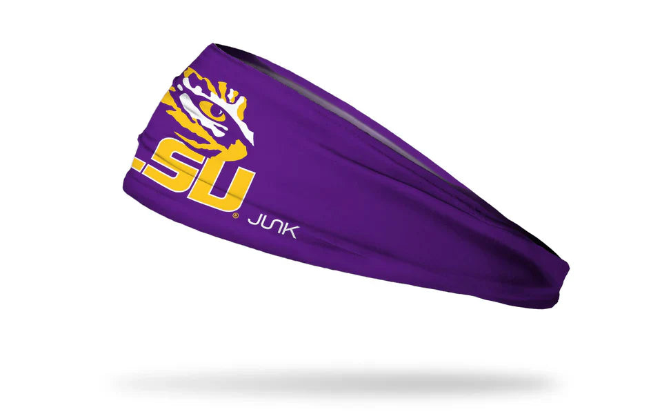 Junk Brands Louisiana State University: LSU Gold Stacked Purple Big Bang Lite Headband