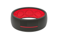 Groove Life Hero Firefighter Red Flag- Men's Silicone Ring