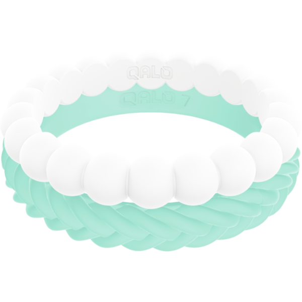 Women silicone ring wedding cute durable pretty white stackable